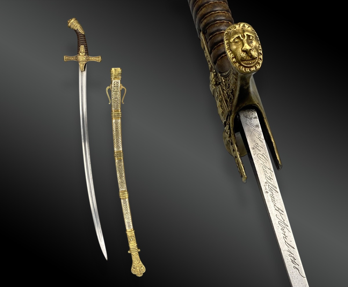 Sabre de tambour-major, modèle 1822, modifié sous Louis-Philippe. France, XIXème siècle.-photo-3