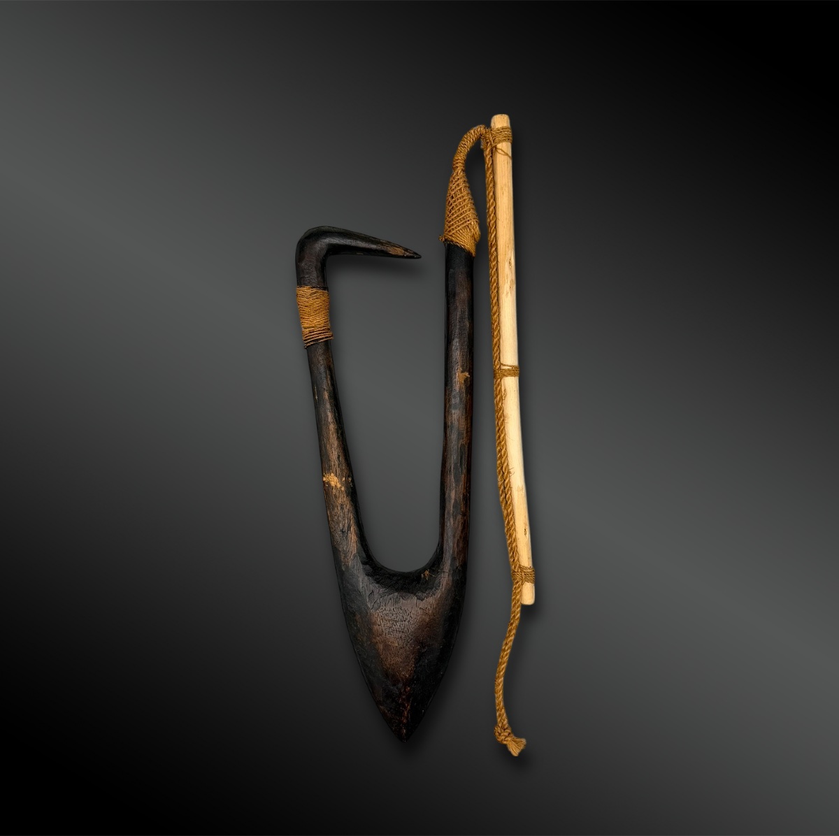 HAMEÇON pour les POISSONS des GRANDS FONDS - Ontong Java, Îles Salomon, Mélanésie -XXème siècle-photo-3