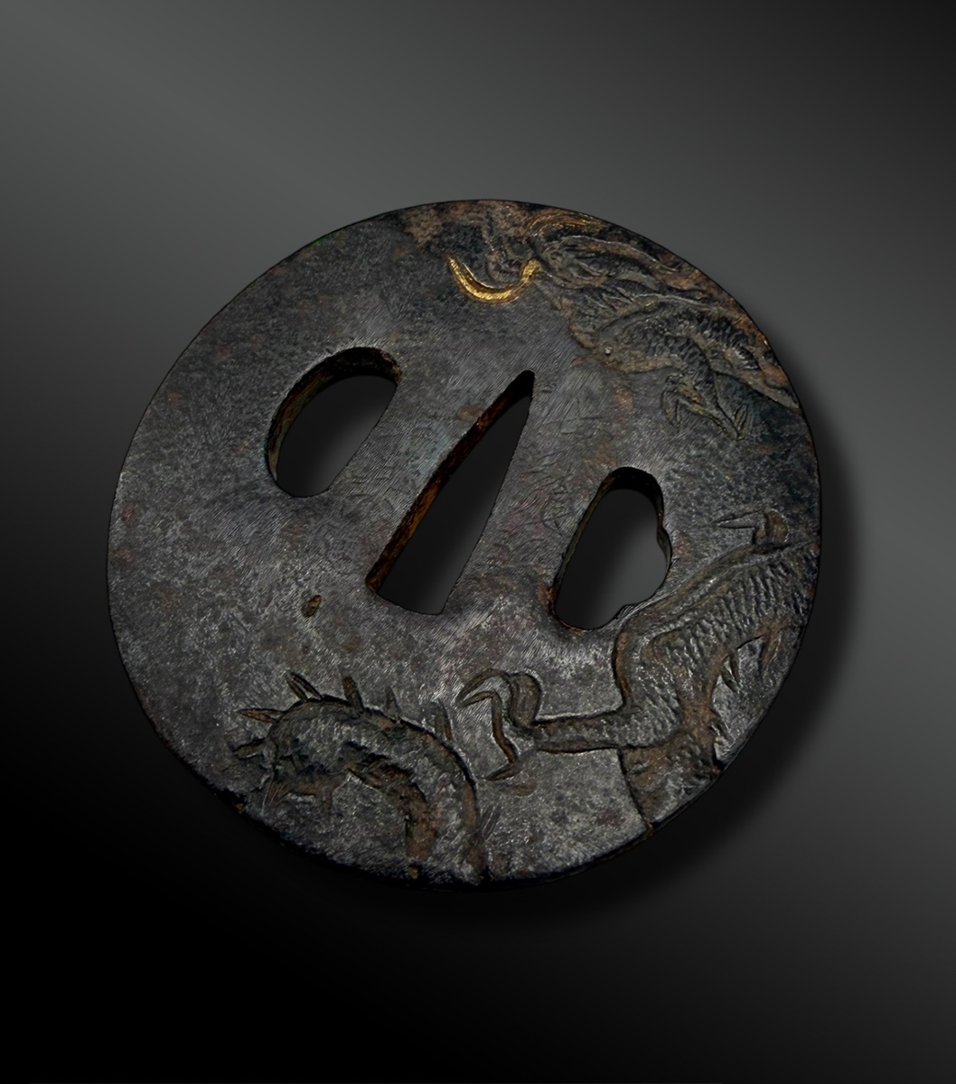 Tsuba Naga Maru Gata - Japan - Edo Period (1603-1868)-photo-3