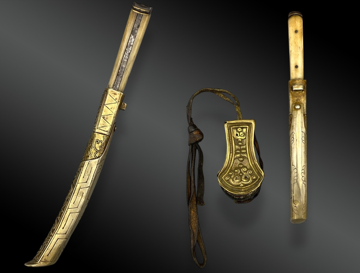 Women's Knife, With Needle Holder  Tibet, 19th Century-photo-2