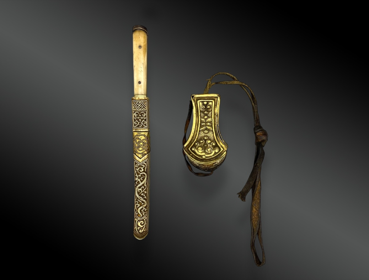 Women's Knife, With Needle Holder  Tibet, 19th Century