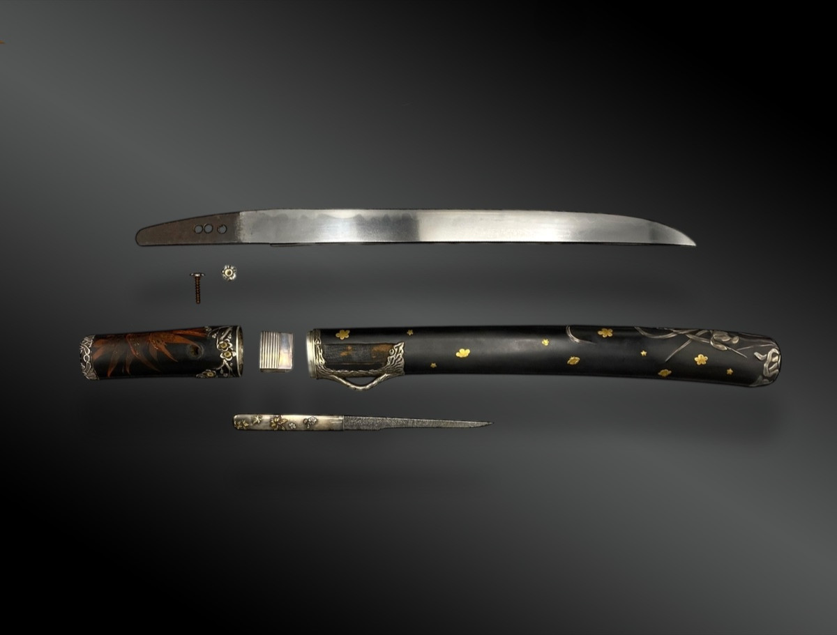 Japanese Sword, Shinto Wakizashi With Koshirae Japan Edo Period (1603-1868).-photo-4