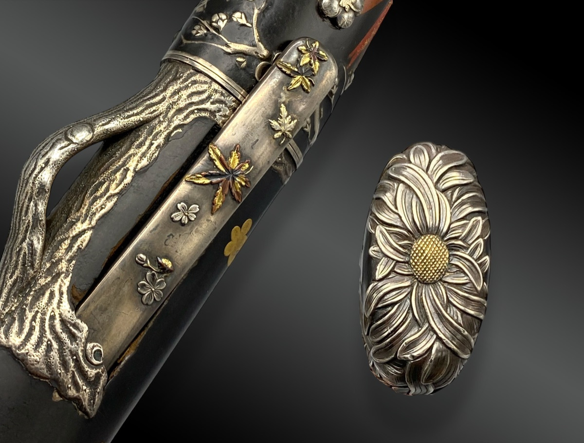 Japanese Sword, Shinto Wakizashi With Koshirae Japan Edo Period (1603-1868).-photo-1