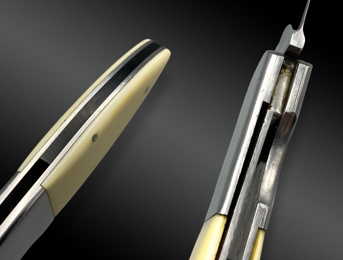 COUTEAU fermant, par Henri VIALLON, meilleur ouvrier de France  XXème siècle.-photo-4