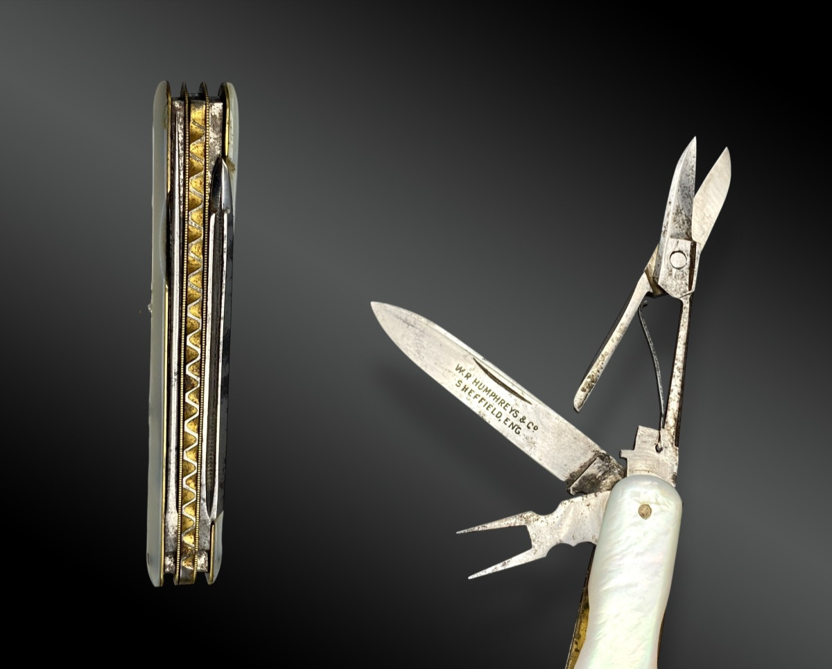 COUTEAU FERMANT SEPT PIÈCES PAR WR HUMPHEYS & Co SHEFFIELD Royaume-Uni, début XXème siècle-photo-2
