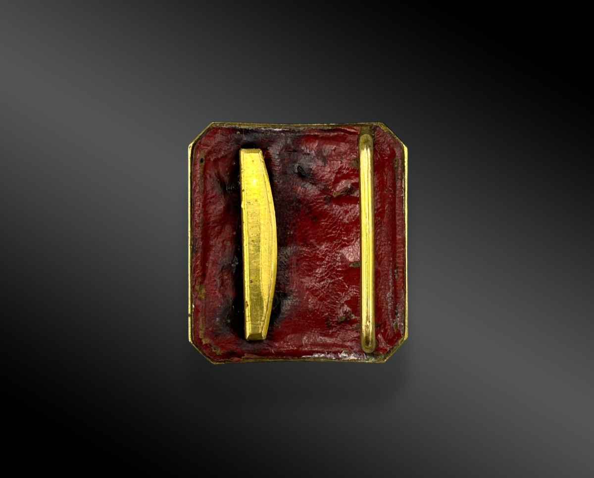 PLAQUE DE CEINTURON D'OFFICIER DE LA GARDE NATIONALE, modèle 1850 France, -photo-3