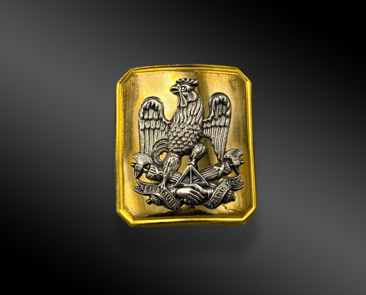 PLAQUE DE CEINTURON D'OFFICIER D'INFANTERIE OU DE LA GARDE NATIONALE
