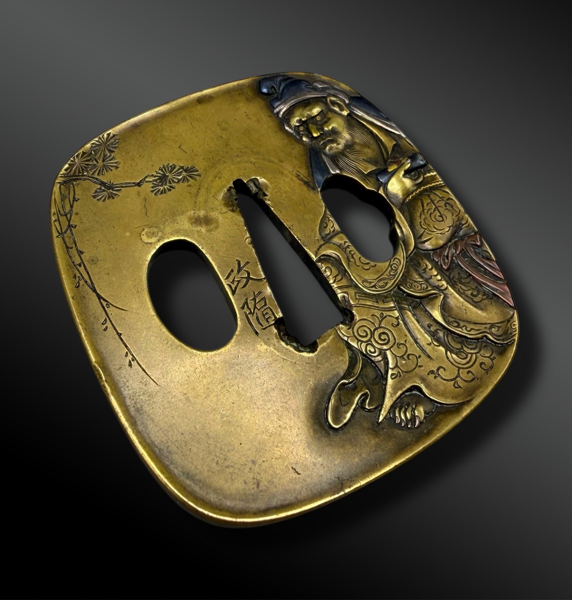 Tsuba Hokei Gata Signed Hamano Shozui - Japan - Edo Period (1603-1868)-photo-4