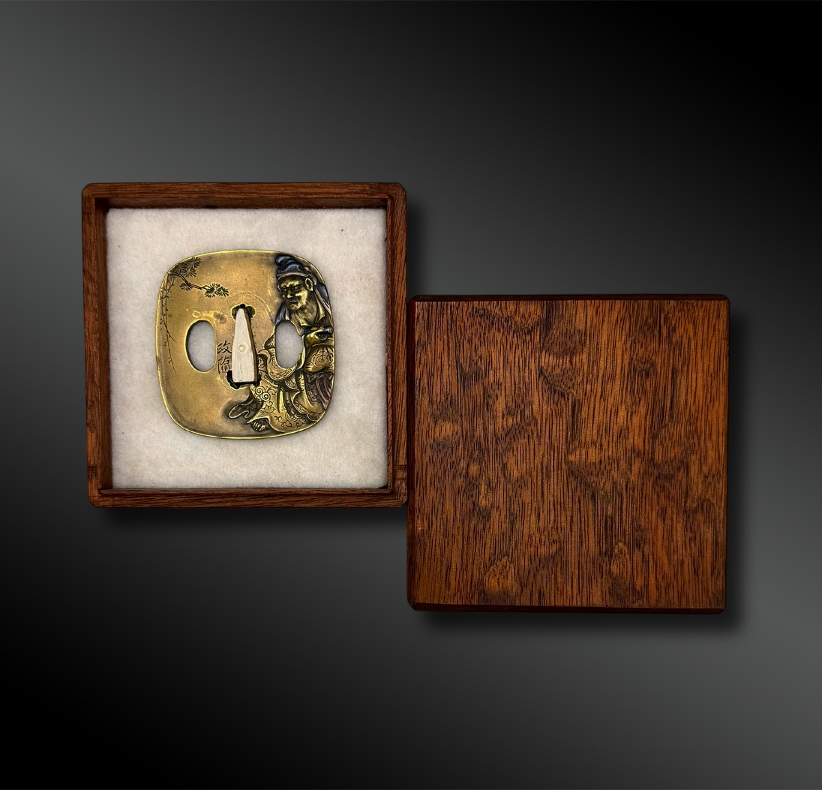 Tsuba Hokei Gata Signed Hamano Shozui - Japan - Edo Period (1603-1868)-photo-1