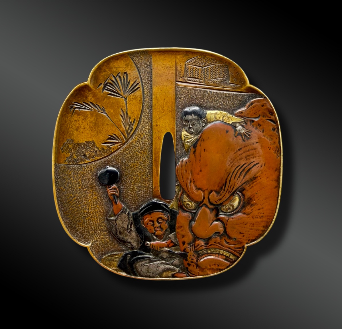 Tsuba Mokko Gata Signed Yamashiro-no-kuni Tenpō - Kyōto Region, Japan Edo Period (1603-1868)