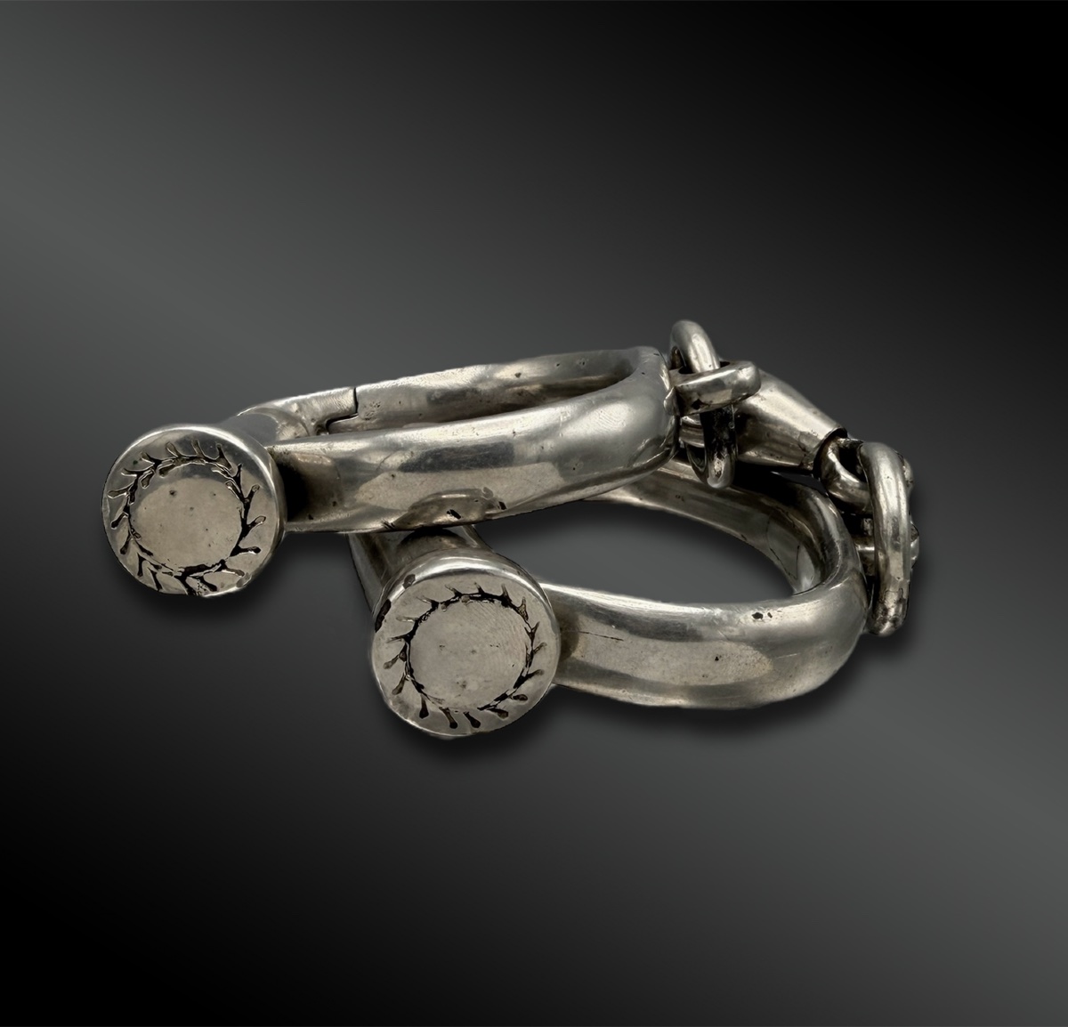 Pair Of Handcuffs Or Restraints - United States - Circa 1940-photo-3