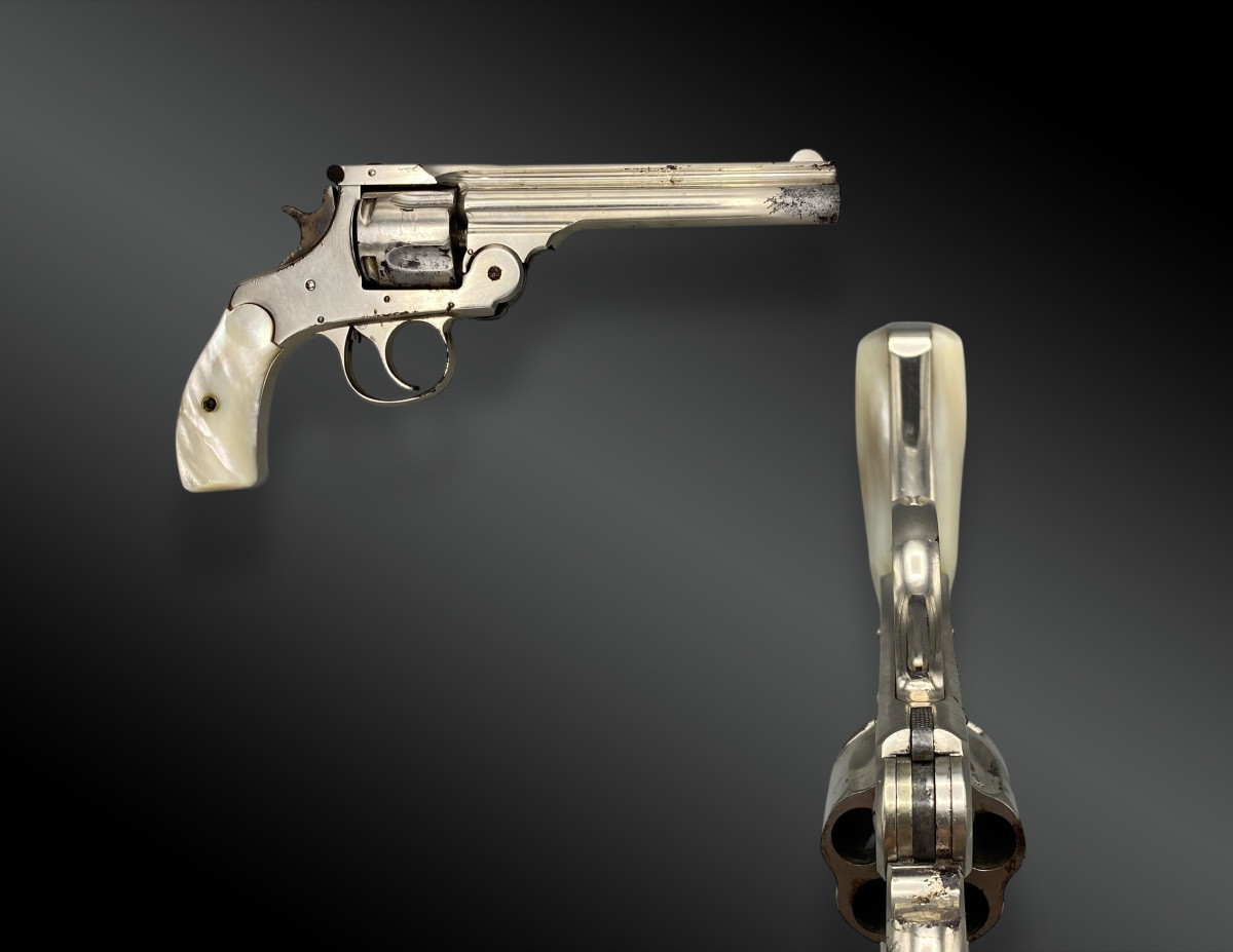 Harrington Richardson, Da. Revolver, Nickel-plated And Mother-of-pearl, United States – 19th Century-photo-2