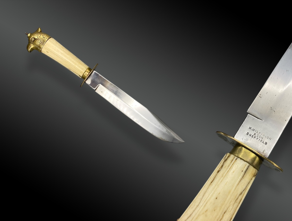 COUTEAU BOWIE PAR WILKINSON AND SON SHEFFIELD Royaume-Uni, XIXème siècle-photo-2