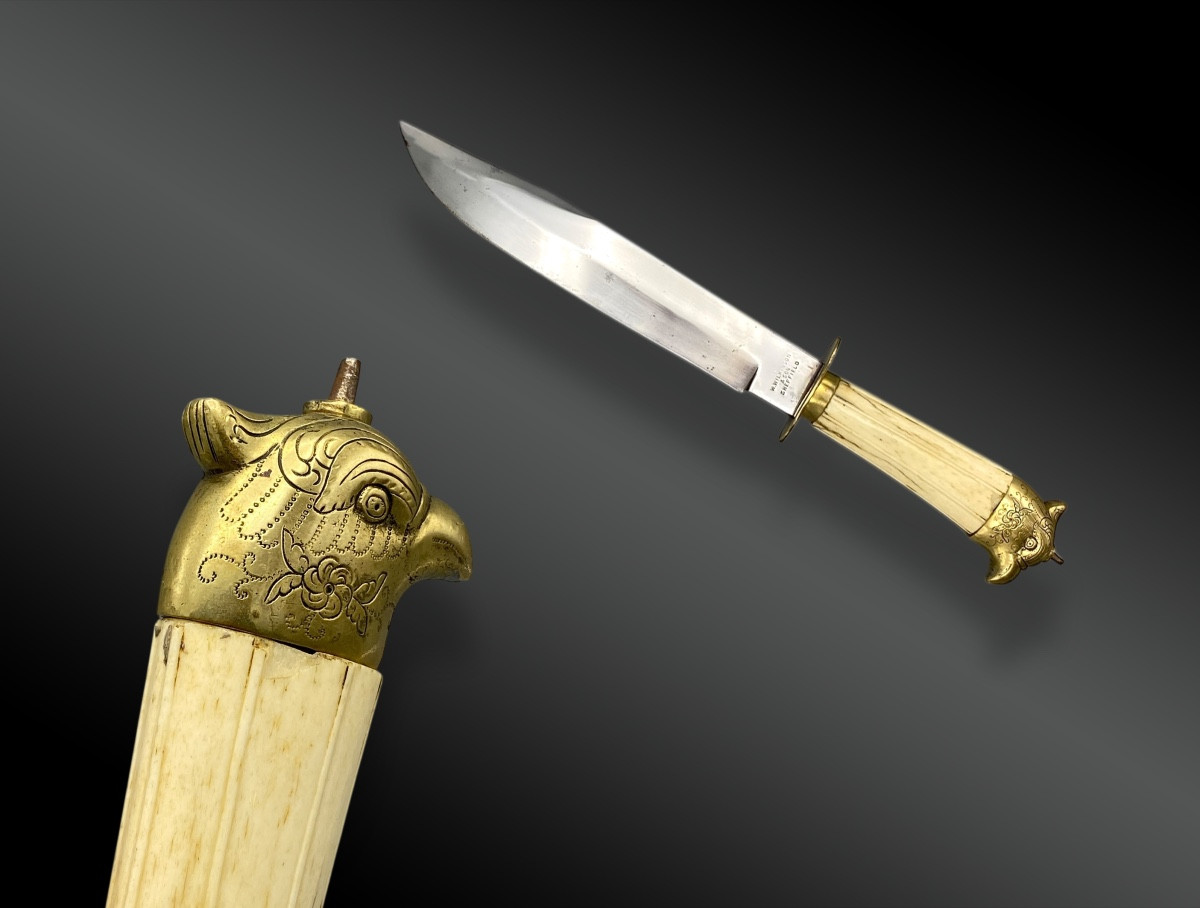 COUTEAU BOWIE PAR WILKINSON AND SON SHEFFIELD Royaume-Uni, XIXème siècle