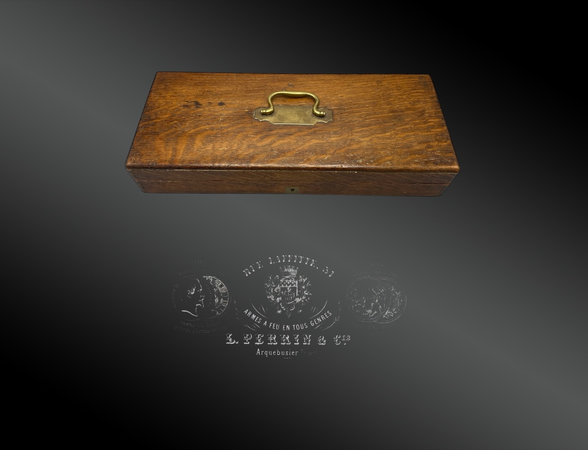 Perrin Revolver, Model 1859, 1st Type, Luxury, In Original Case. France, 19th Century-photo-4