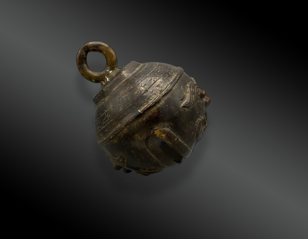 Elephant Bell Or Jingle. Burma, 19th Century. Bronze-photo-3