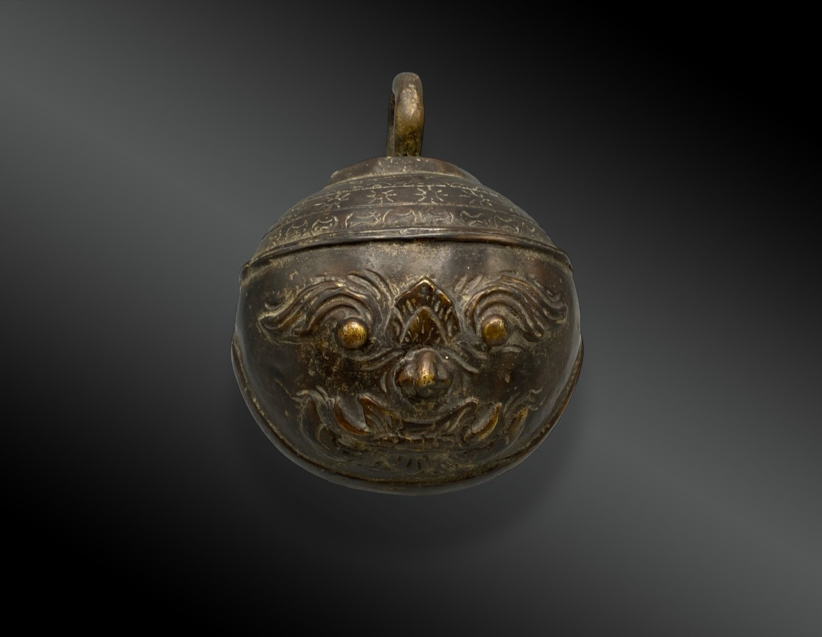 Elephant Bell Or Jingle. Burma, 19th Century. Bronze-photo-4