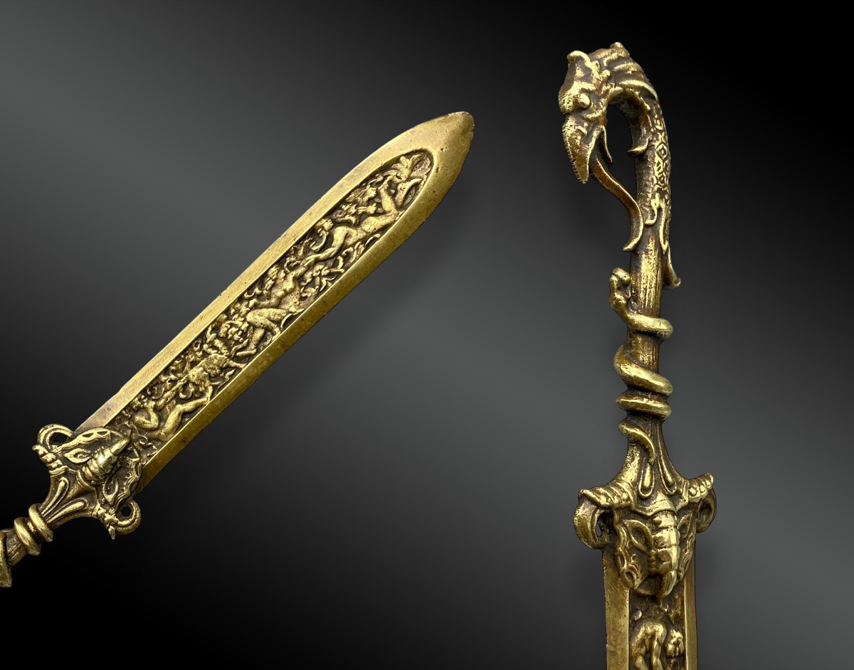 Dragon Letter Opener Or Paper Cutter, Romantic Style-photo-2