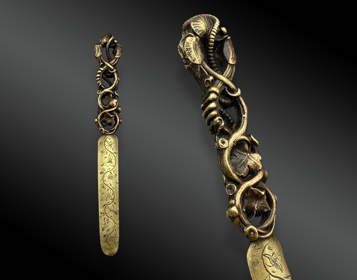 Snake And Rabbit Letter Opener Or Paper Cutter, Romantic Style-photo-3