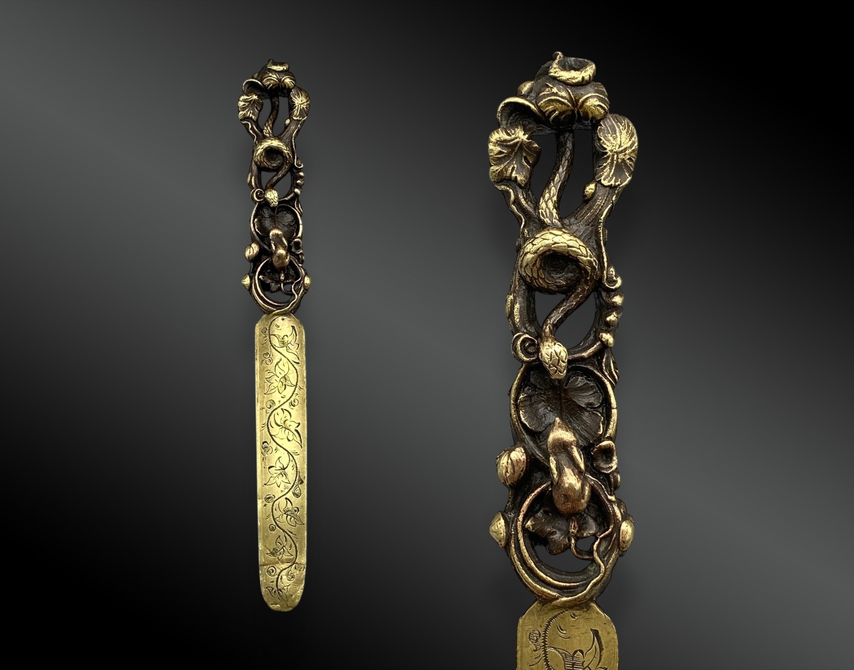 Snake And Rabbit Letter Opener Or Paper Cutter, Romantic Style