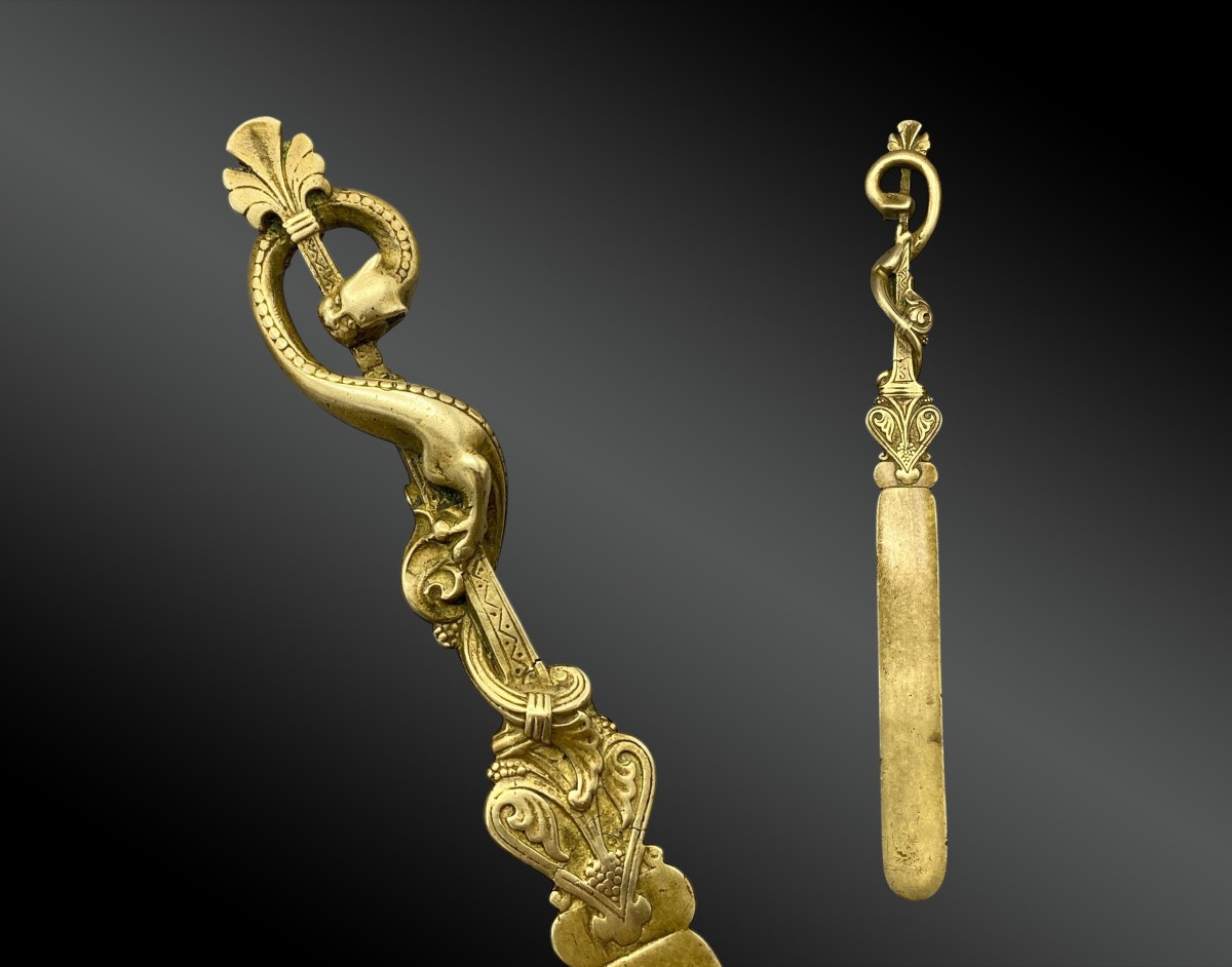 Salamander Letter Opener Or Paper Cutter, Romantic Style-photo-2