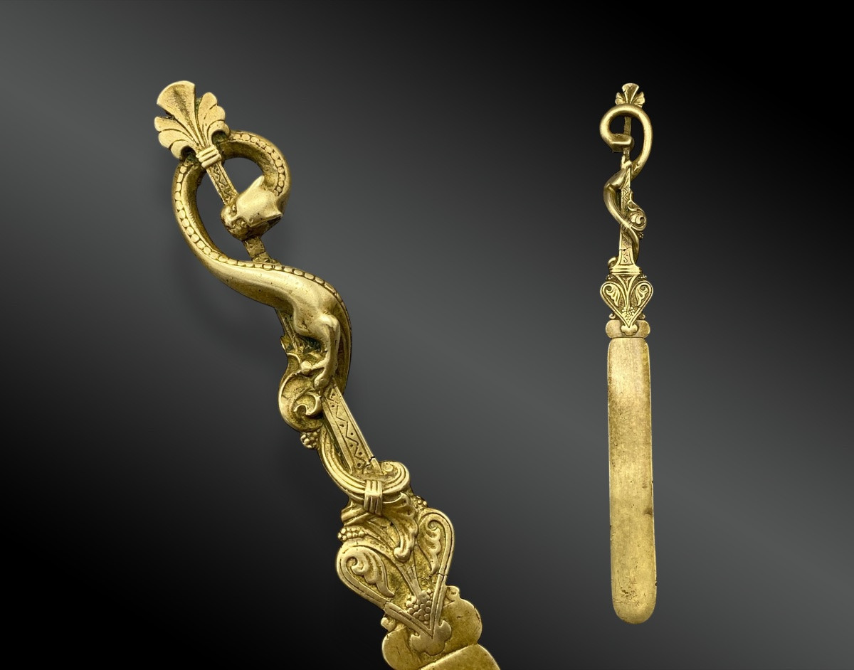 Salamander Letter Opener Or Paper Cutter, Romantic Style-photo-3