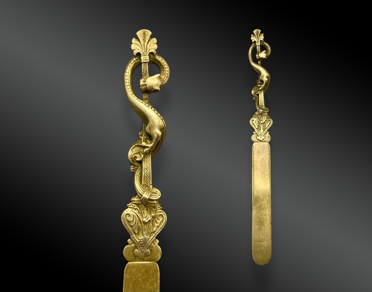 Salamander Letter Opener Or Paper Cutter, Romantic Style