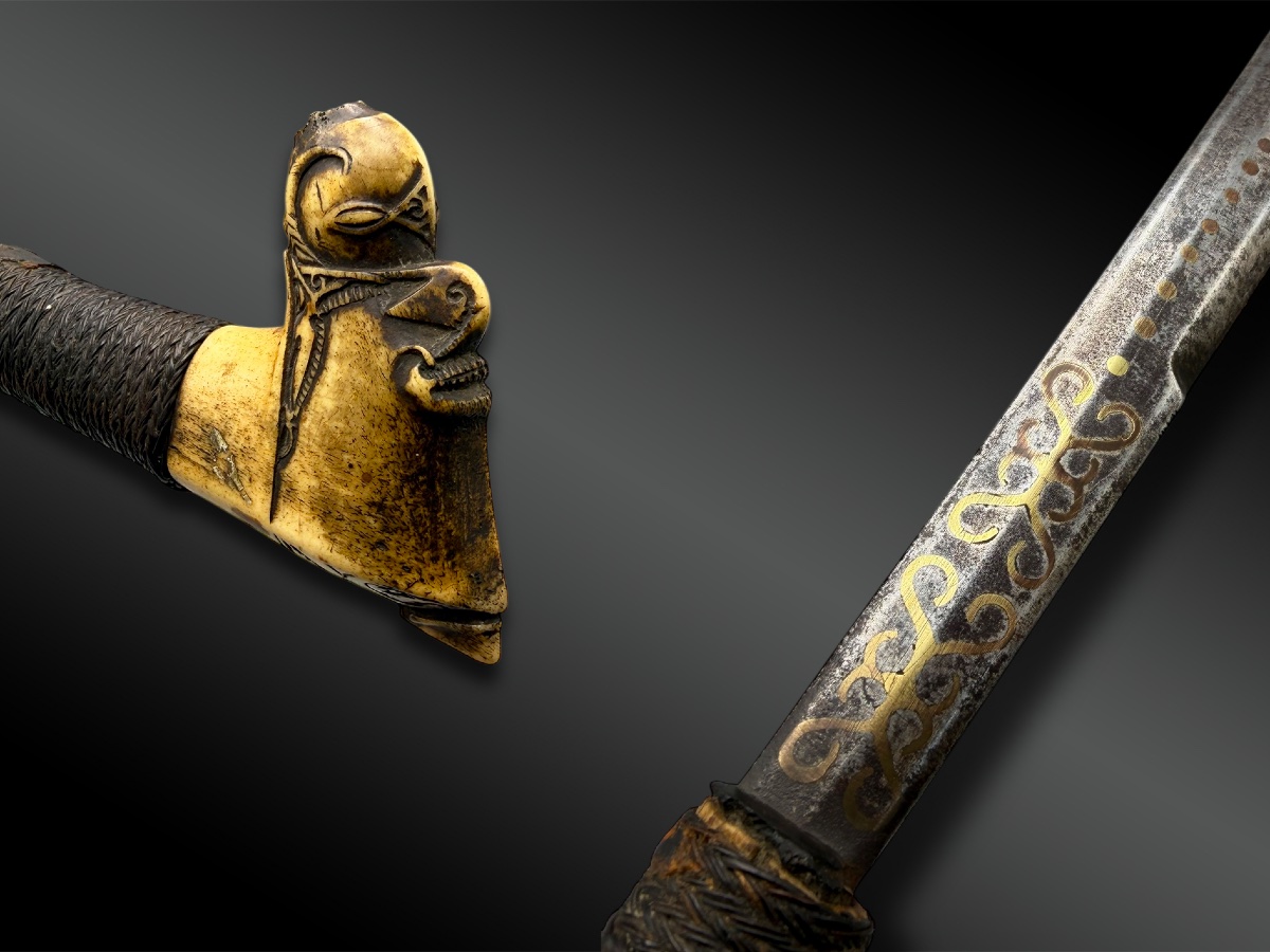 Headhunter's Sword Called Mandau - Borneo Island, Indonesia - 19th Century Or Earlier-photo-3
