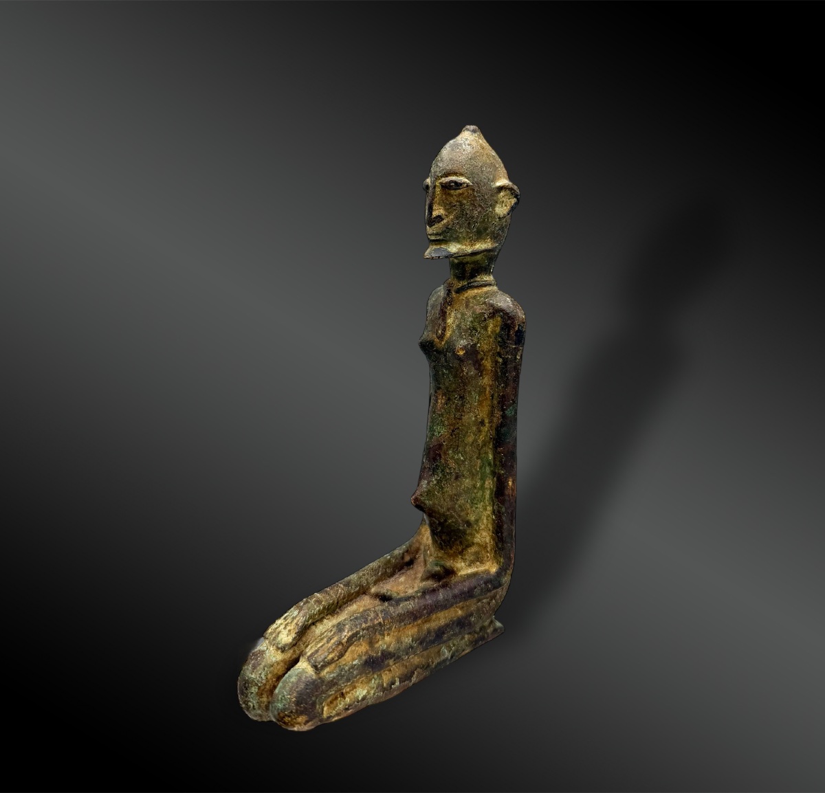STATUETTE figurant un NOMMO - Culture Dogon, Mali - XIXème siècle ou antérieur-photo-2