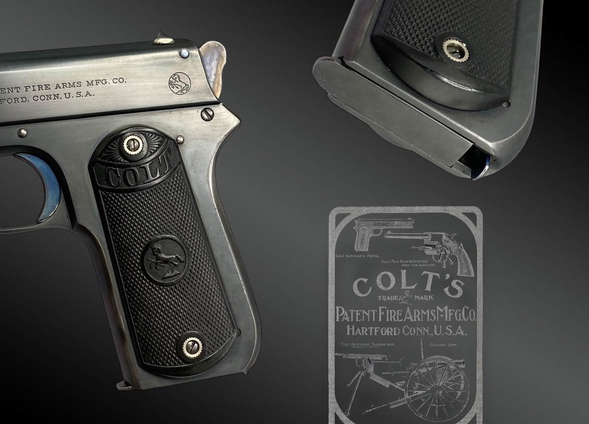 PISTOLET COLT 38 AUTOMATIQUE, dit « modèle 1900 » N°707 Etats-Unis – Brevet 1897-photo-1