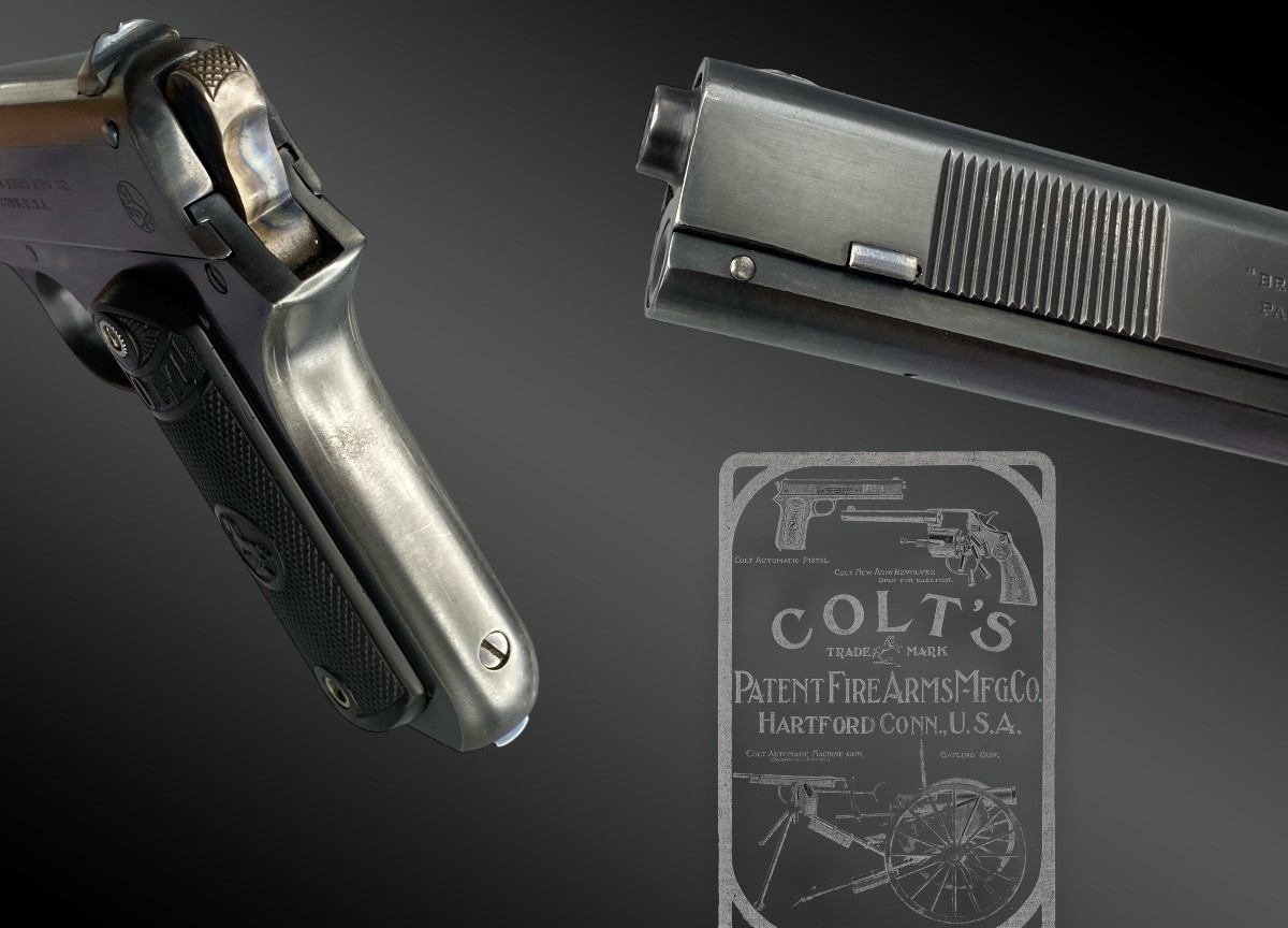 PISTOLET COLT 38 AUTOMATIQUE, dit « modèle 1900 » N°707 Etats-Unis – Brevet 1897-photo-2