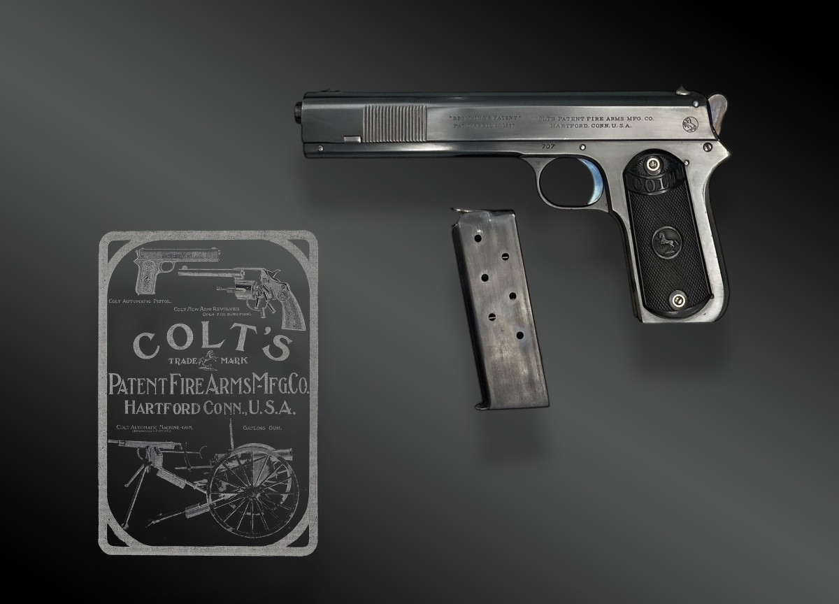 PISTOLET COLT 38 AUTOMATIQUE, dit « modèle 1900 » N°707 Etats-Unis – Brevet 1897-photo-3