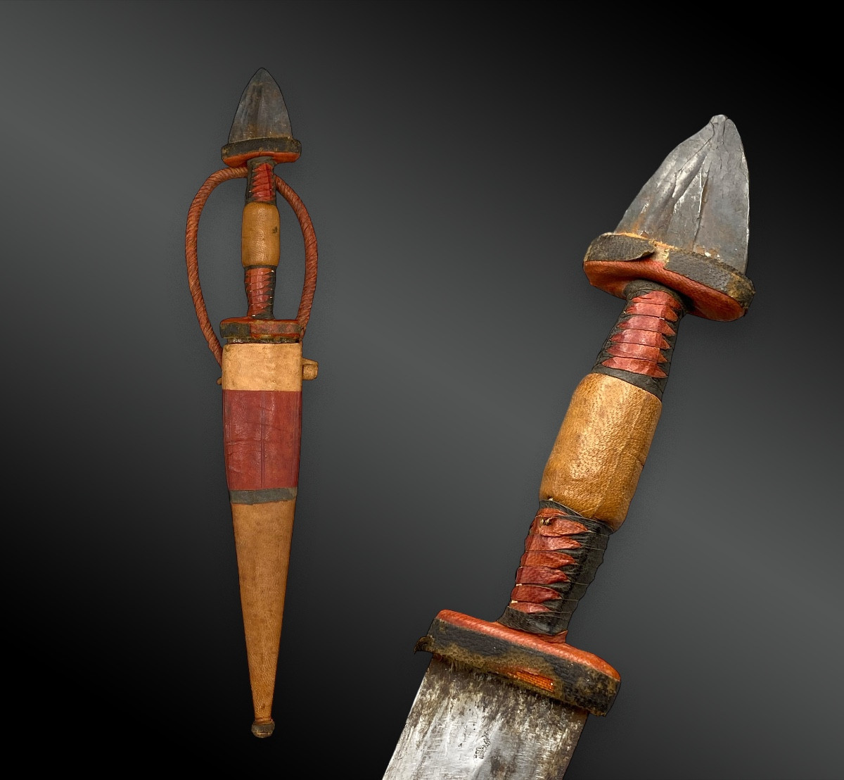 Tedda Or Toubou Dagger, With Sheath Africa, Chad, 20th Century