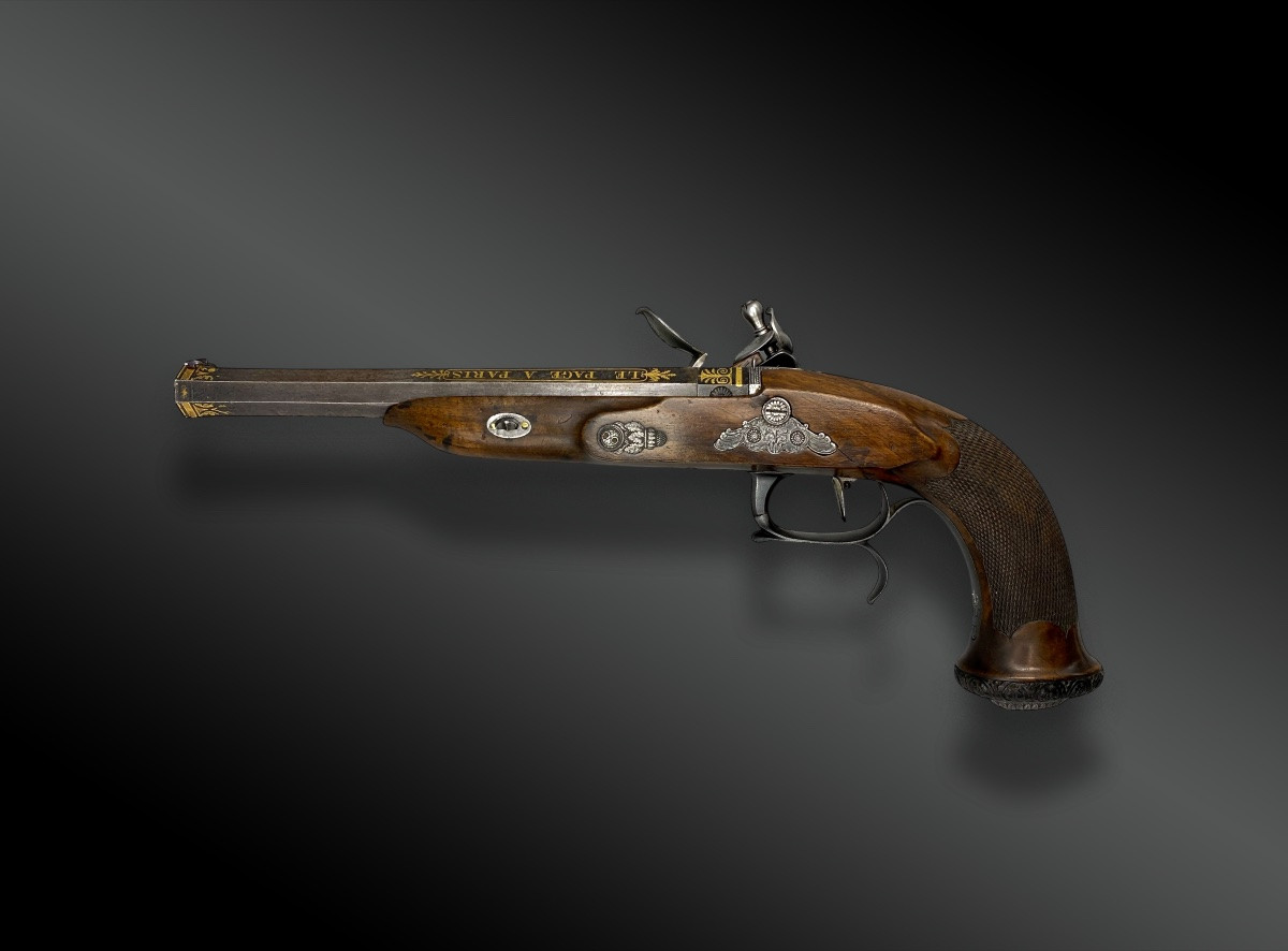 A Senior Officer's Flintlock Pistol, By The Emperor's Arquebusier Page France, 1st Emp.-photo-2