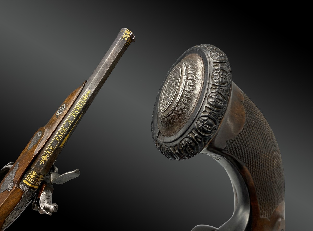 A Senior Officer's Flintlock Pistol, By The Emperor's Arquebusier Page France, 1st Emp.-photo-2