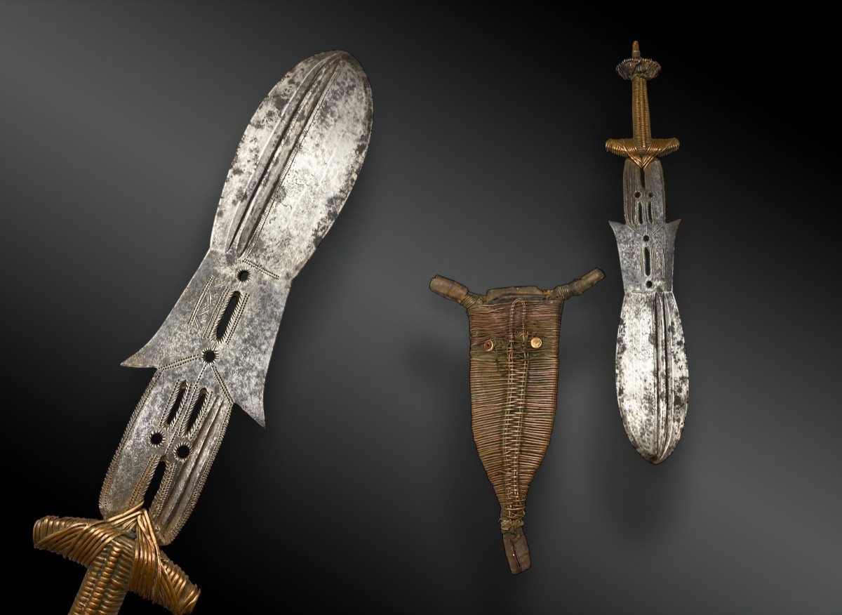 Ngbandi-yakoma Knife With Sheath. Africa, Democratic Republic Of Congo, Early 20th Century. -photo-3