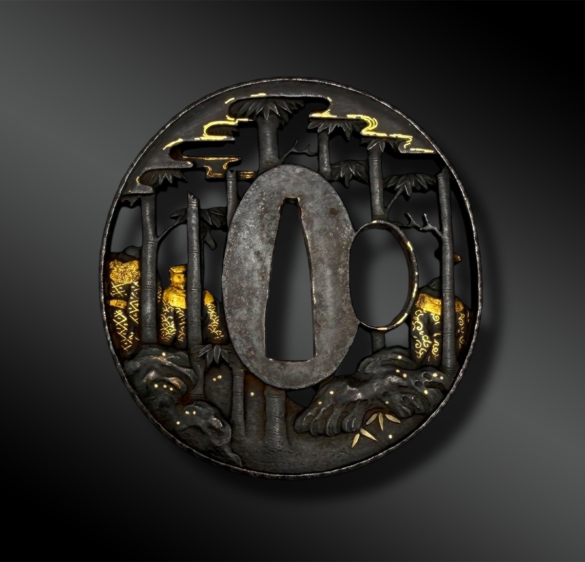 Tsuba Naga Maru Gata - Japan - Edo Period (1603-1868)-photo-3