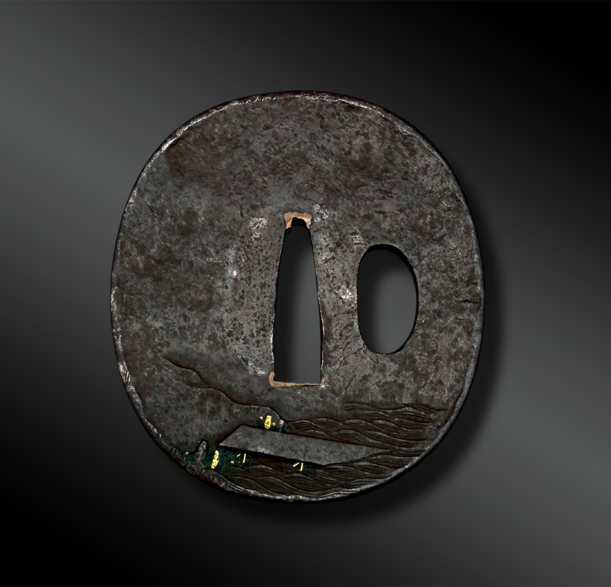 Tsuba Naga Maru Gata - Japan - Edo Period (1603-1868)-photo-3