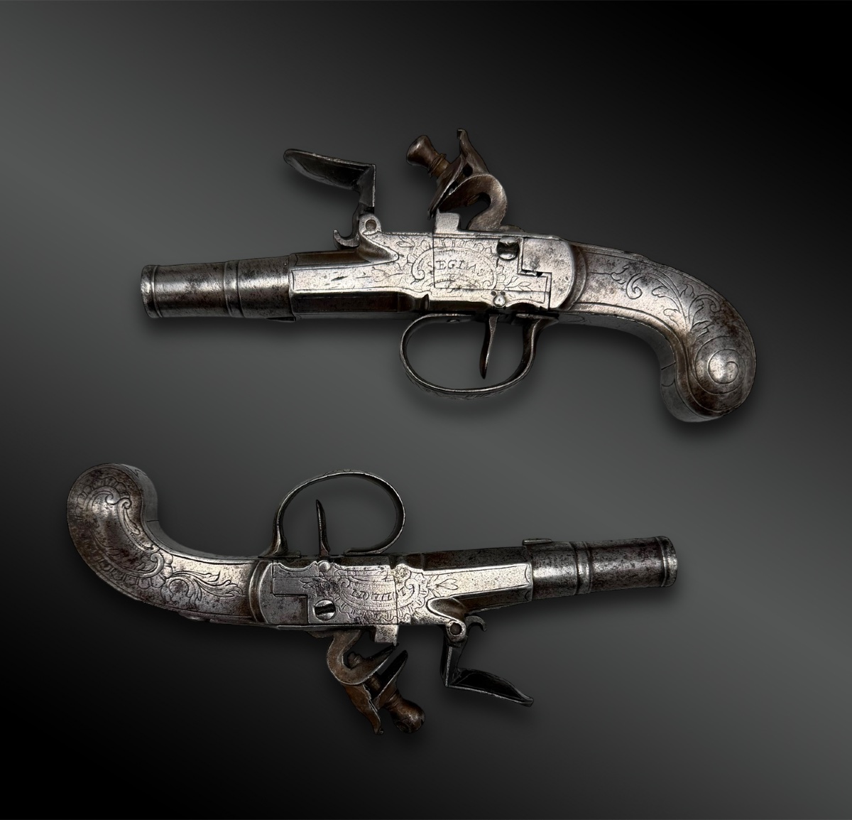 Pair Of Travel Pistols With Box, Signed Seglas - London, United Kingdom - Late 18th Century-photo-4