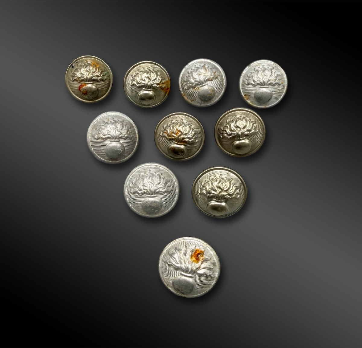 Set Of Ten Gendarmerie Buttons - France - 19th Century