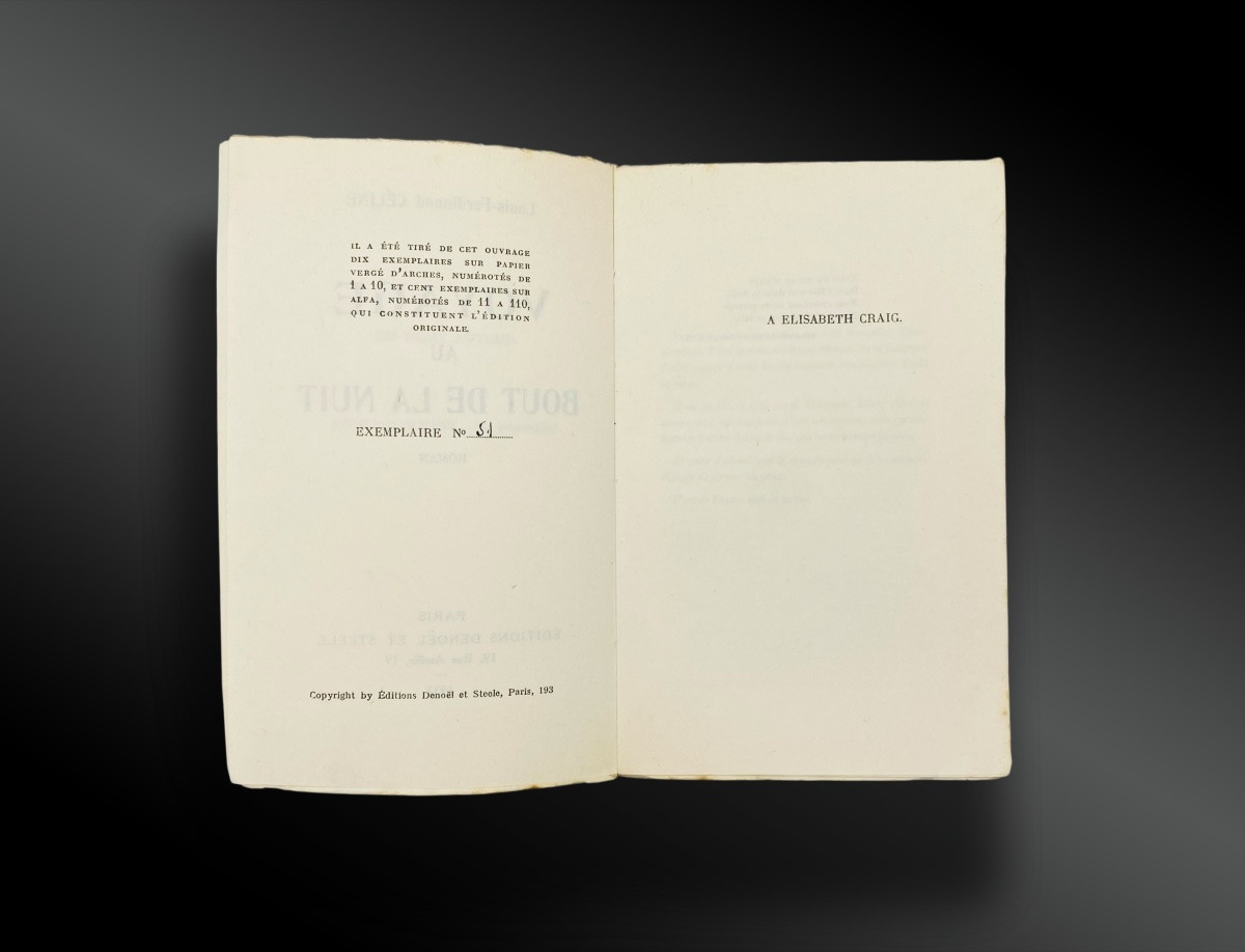 CÉLINE Louis-Ferdinand Voyage au bout de la nuit. Edition originale sur Alfa.-photo-3