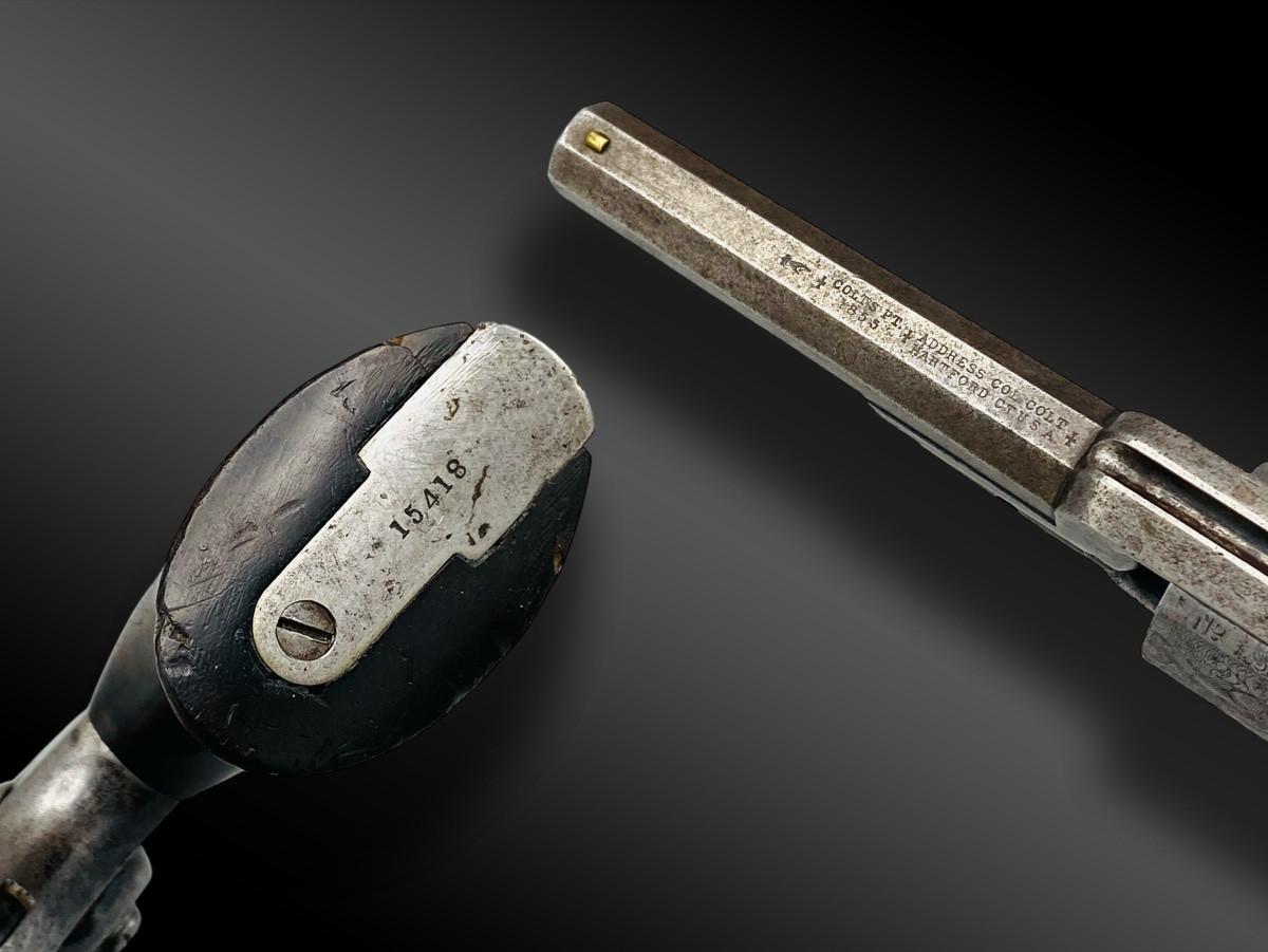 REVOLVER COLT SIDEHAMMER, MODELE ROOTS  ETATS UNIS, XIXème siècle.-photo-3