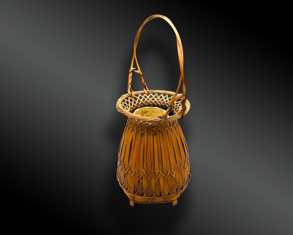 PANIER pour l’IKEBANA appelé Hanakago Shichiku Japon-photo-2