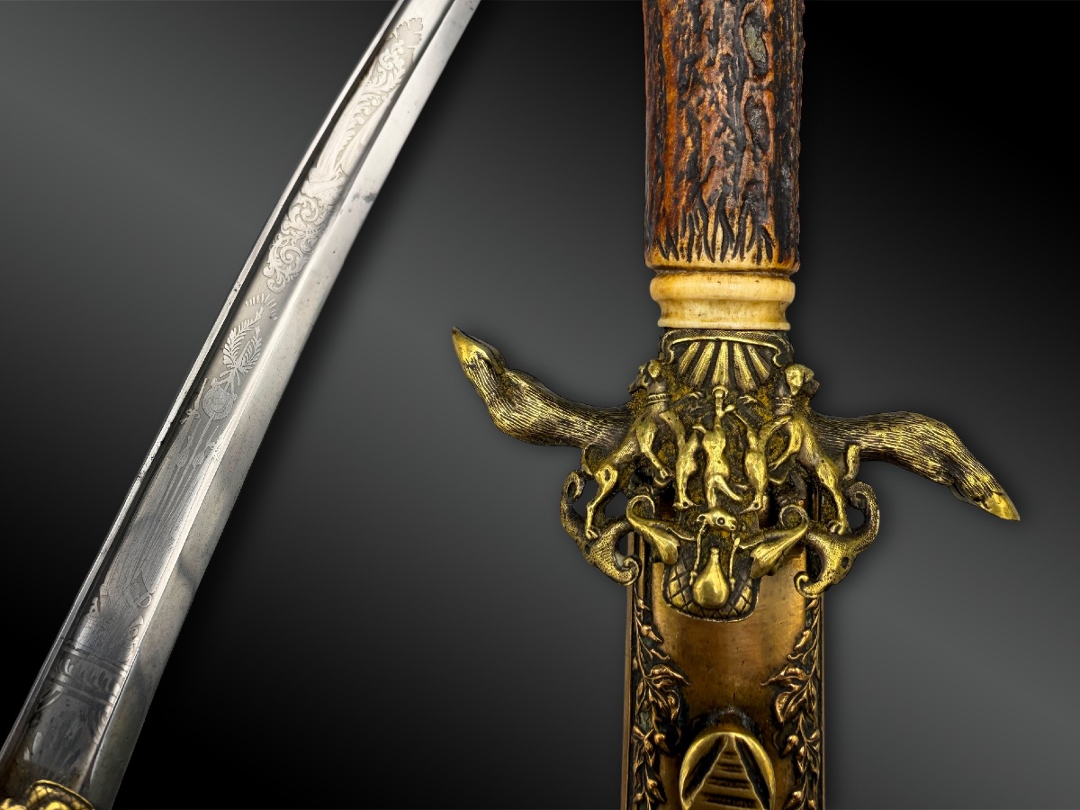 DAGUE de vènerie - France - XIXème siècle-photo-3