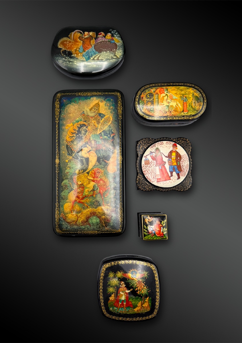 Ensemble de neuf BOÎTES - Russie - XXème siècle-photo-2