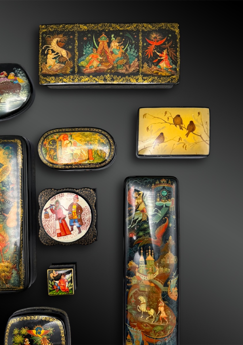 Ensemble de neuf BOÎTES - Russie - XXème siècle-photo-3