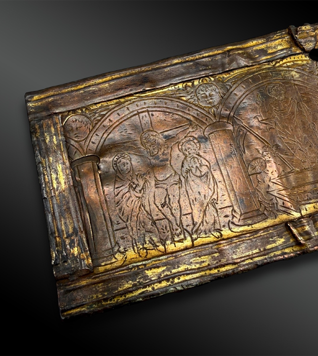  PLAQUE de PETITE CHÂSSE - Limoges, France - Fin du XIIIe siècle-photo-2