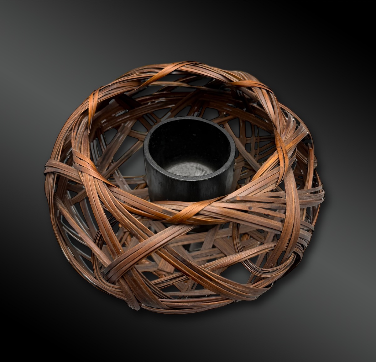 PANIER pour l’IKEBANA appelé Hanakago Shichiku - Japon - Fin de l’ère Meiji (1868-1912) -photo-4