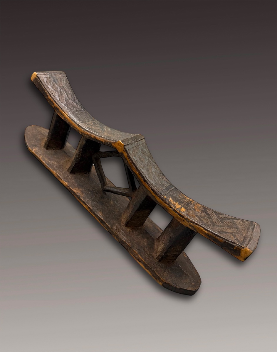 Double Neck Rest - Kuba, Democratic Republic Of Congo - Late 19th Century