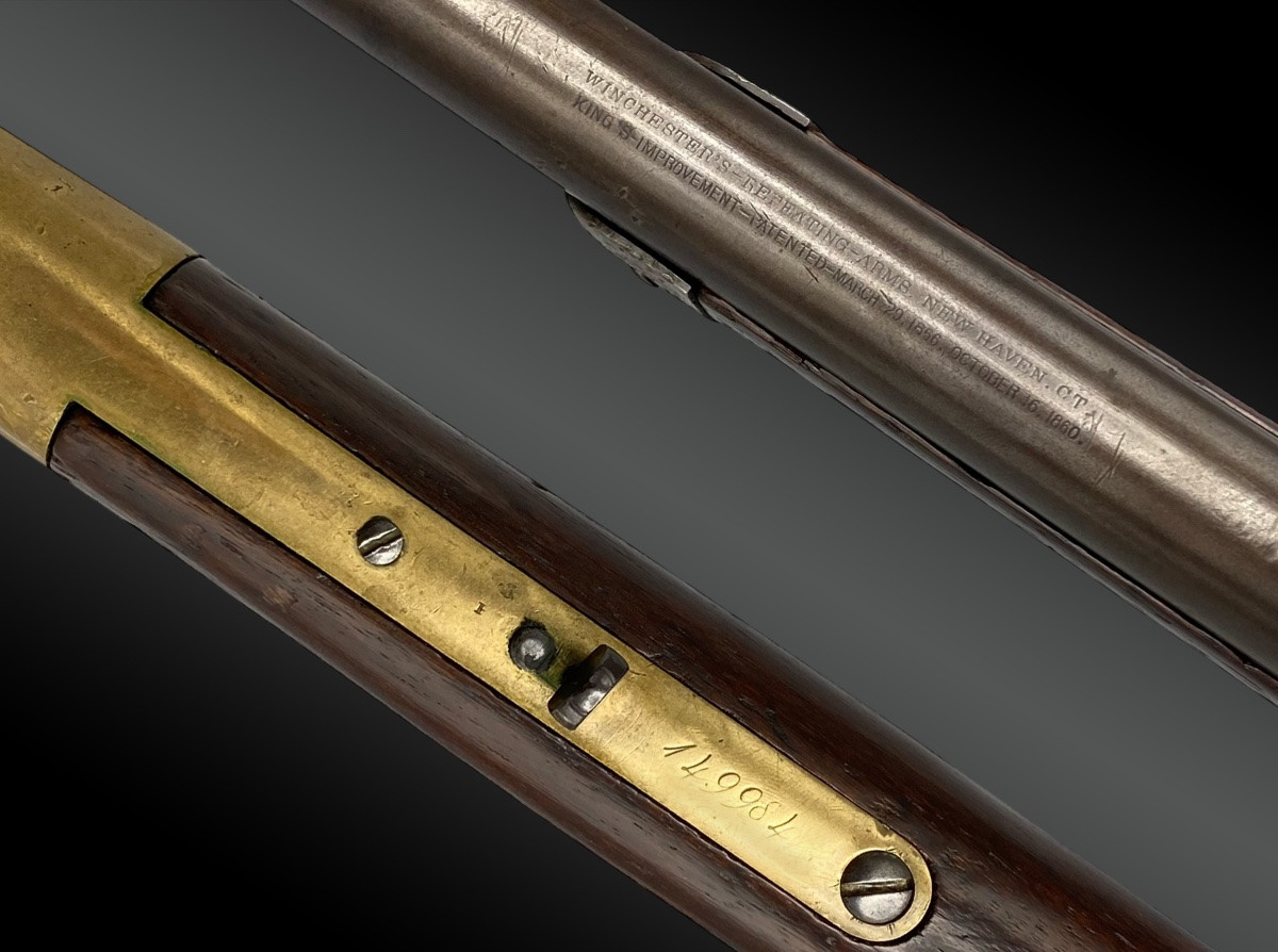 Carabine WINCHESTER modèle 1866, YELLOW BOY - Cal. 44RF Etats-Unis, manufacture 1878-photo-3